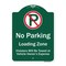 Signmission No Parking Loading Zone Violators Towed Vehicle Owner Expense Alum Sign, 18" L, 24" H, GW-1824-9949 A-DES-GW-1824-9949 - alternate 1